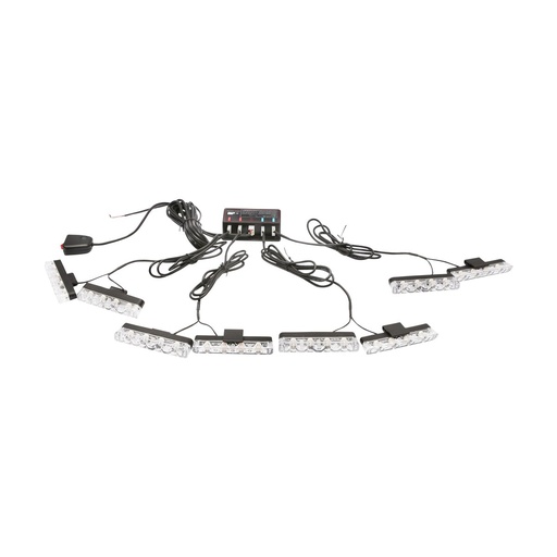 [AMAT6-109225] Set 8 stroboscoape cu 4 LED-uri, lumina galbena 12V