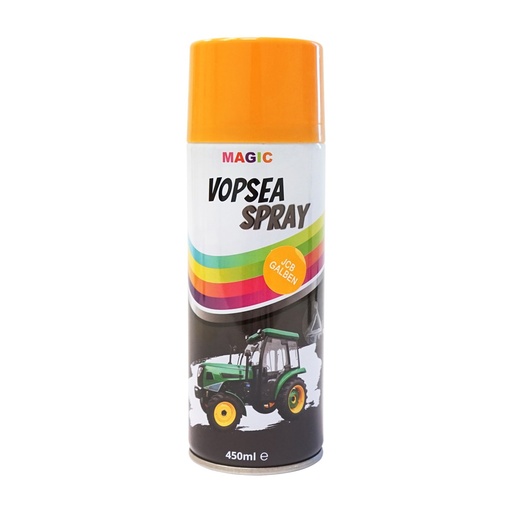 [AMAT6-109274] Spray vopsea auto galben tip JCB profesionala cu uscare rapida 450ml MAGIC