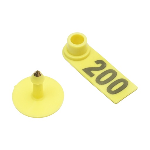 [AMAT6-109389] Set 100 crotalii numerotate 101 -200 galbene pentru capre, oi