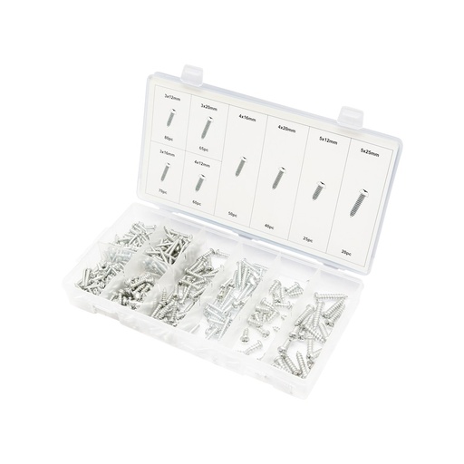 [AMAT6-109444] Trusa holsuruburi de tabla cu cap cruce 410 piese