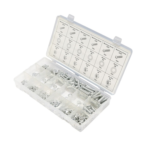[AMAT6-109447] Trusa suruburi metrice cu cap cruce, piulite si saibe plate 420 piese