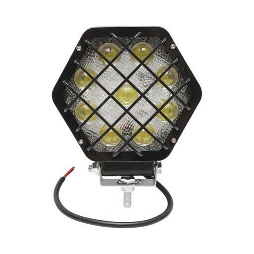 [AMAT6-109526] Lampa proiector hexagonal cu grilaj metalic negru, 9 LED-uri, unghi de radiere 30, DC 10-80V 27W