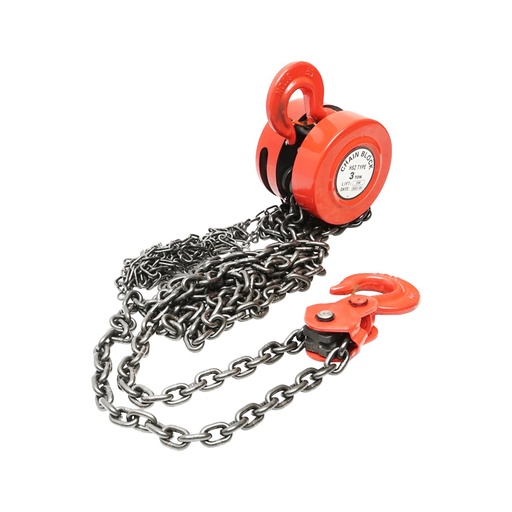 [AMAT6-109980] Palan manual cu lant sarcina maxima 3000Kg lungime lant 3m si carlig cu siguranta