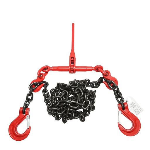 [AMAT6-110120] Lant ancorare pentru utilaje grele cu dispozitiv de tensionare pe clichet, greutate suportata 10T, lungime lant 4m, grosime zala fi 13mm
