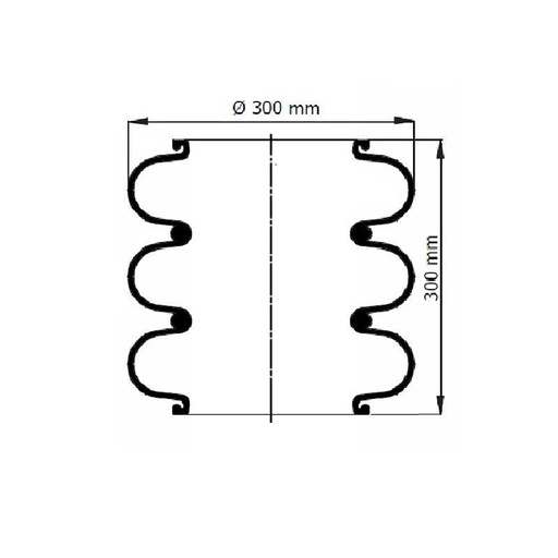 [AMAT6-110699] Perna de aer Smarttech universala tip gogosar pentru axe liftante ROR, Weweler, Hendrickson ST3C304200S