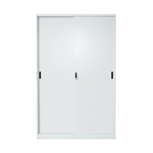 [AMAT6-111414] Dulap metalic fiset 1900x1200x450mm cu 2 usi culisante securizate, 4 polite, max 50kg/polita, gri