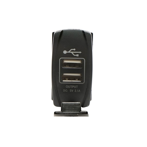 [AMAT6-111423] Incarcator universal 12/24V cu doua porturi USB, tensiune de iesire 5V/3.1A DC (montaj in Tablou bord; grila, etc.) incarcare rapida