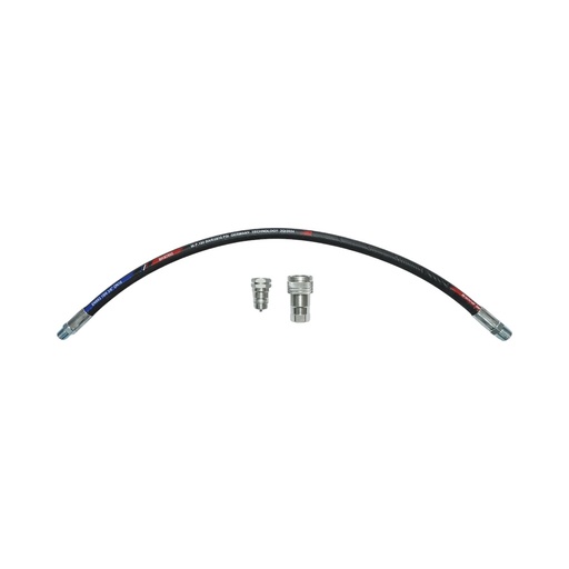 [AMAT6-112143] Furtun presiune sertizat pentru tiranti hidraulici 70cm cu armaturi 1/2 + 3/8 si supapa mos