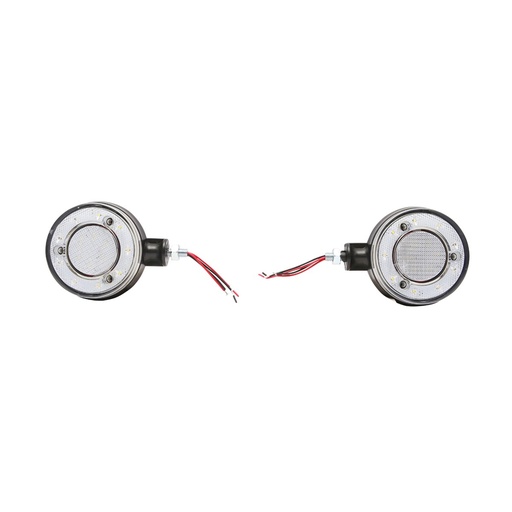 [AMAT6-112505] Lampa gabarit LED 12/24V pentru oglinda camion rosu/alb FR0331RW