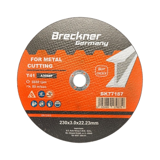 [AMAT6-112682] Panza disc flex pentru taiat si polizat metal T41 230x3.0x22mm