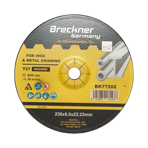 [AMAT6-112693] Panza disc flex pentru taiat si polizat inox T27 230x6.0x22mm