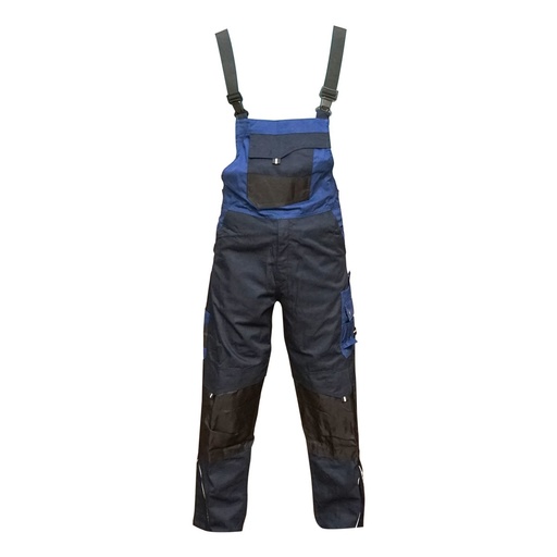 [AMAT6-113470] Pantaloni de lucru cu pieptar, salopeta din poliester cu bumbac, albastru navy, S