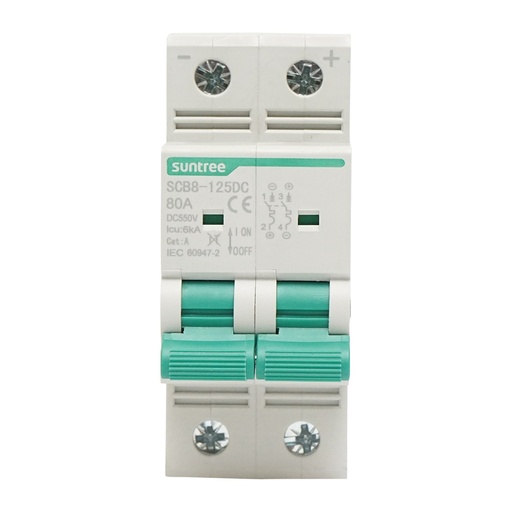 [AMAT6-113843] Separator, intrerupator de suprasarcina automat 2P, 80A, 550VDC Suntree