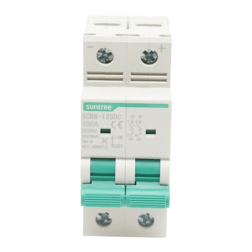 [AMAT6-113844] Separator, intrerupator de suprasarcina automat 2P, 100A, 550VDC Suntree