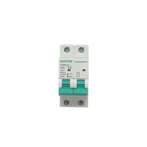 [AMAT6-113846] Siguranta automata tip intrerupator 2P, 16A 400VAC Suntree