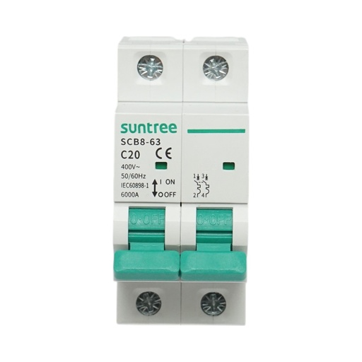 [AMAT6-113847] Siguranta automata tip intrerupator 2P, 20A 400VAC Suntree