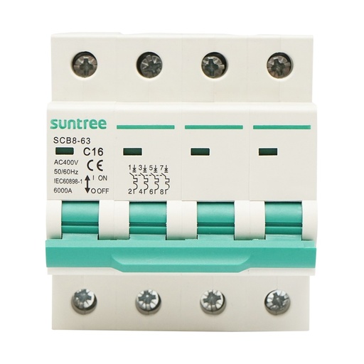 [AMAT6-113850] Siguranta automata tip intrerupator 4P, 16A 400VAC Suntree