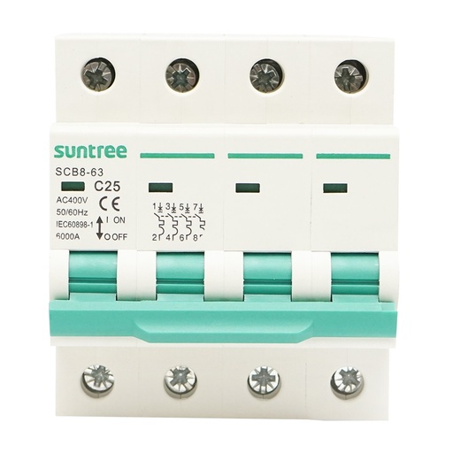 [AMAT6-113852] Siguranta automata tip intreruptor 4P, 25A 400VAC Suntree