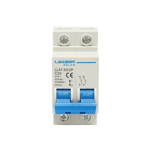 [AMAT6-113872] Siguranta automata tip intrerupator 2P-20A-415VAC Leader