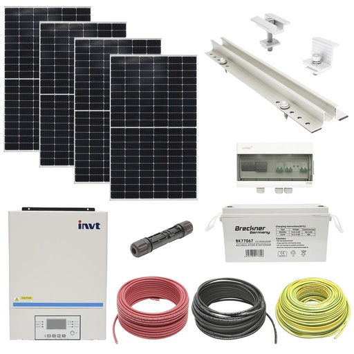 [AMAT6-114099] Sistem solar fotovoltaic monofazic ON/OFF-GRID 3KW cu 10 panouri 380W prindere pe acoperis de tabla