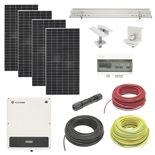 [AMAT6-114100] Sistem solar fotovoltaic 3KW monofazic, prosumator ON-GRID cu 8 panouri fotovoltaice LONGI 450W prindere pe acoperis de tabla