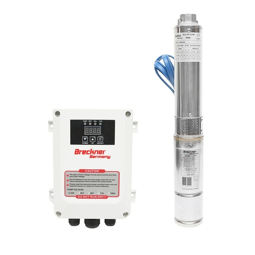 [AMAT6-114210] Pompa apa submersibila 300W, 24V debit 3.5m3/h, D75mm cu controller pentru panou solar fotovoltaic