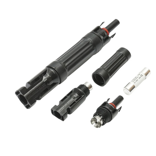 [AMAT6-114327] Conector MC4 cu siguranta fuzibila 10x38mm, 15A, 1000V DC pentru sisteme solare fotovoltaice IP67 Longroad