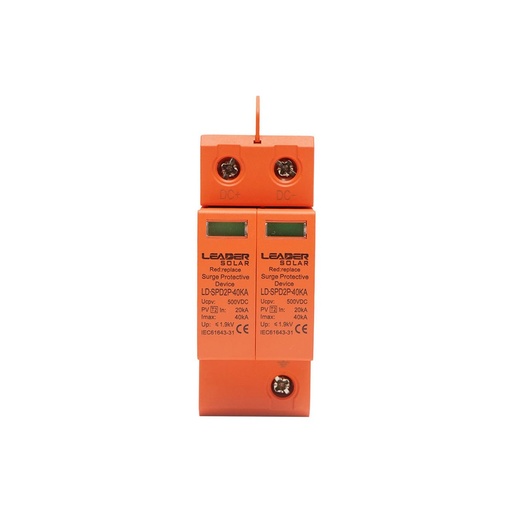 [AMAT6-114330] Descarcator la supratensiune cu semnalizare pentru sisteme fotovoltaice LD-SPD-2P-40kA-500VDC Leader