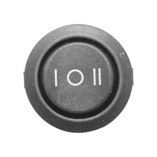 [AMAT6-114450] Intrerupator universal rotund 3 pini fi 20mm cu punct mort ON-OFF-ON I-O-II 6A 250VAC/10A 125VAC
