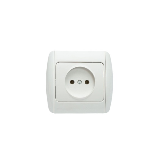 [AMAT6-114455] Priza simpa alba ST MAKEL 220V - 250V, 10A incastrat, ceramica