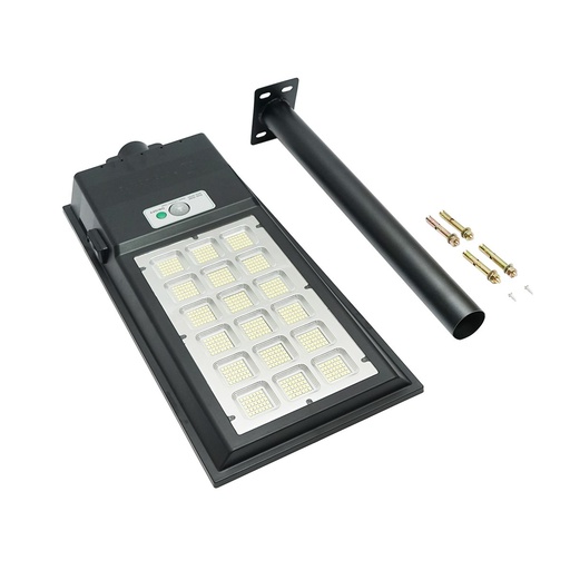[AMAT6-114503] Lampa solara LED iluminat stradal 150W, 6500K, IP65 cu panou solar 15W, baterie LiFePO4 18Ah, senzor de miscare si prindere pe stalp