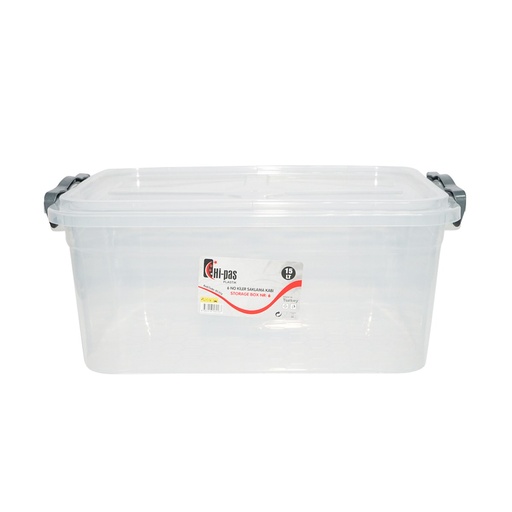 [AMAT6-114539] Cutie depozitare 15L cu capac din plastic, transparenta 280x430x175mm