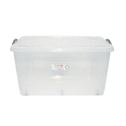 [AMAT6-114543] Cutie depozitare 80L cu capac si roti din plastic transparenta 725x470x360mm