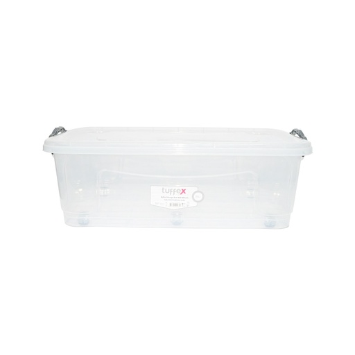 [AMAT6-114544] Cutie depozitare 30L cu capac si roti din plastic transparenta 630x400x200mm