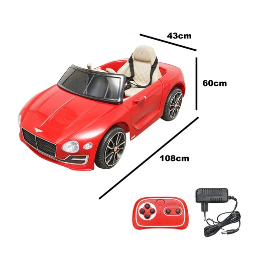 [AMAT6-114562] Masinuta electrica cu acumulator si telecomanda pentru copii Bentley rosie 6V/7Ah JE1166