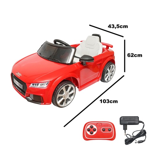 [AMAT6-114564] Masinuta electrica cu baterie 6V/4Ah si telecomanda pentru copii Audi TT JE1198 rosie