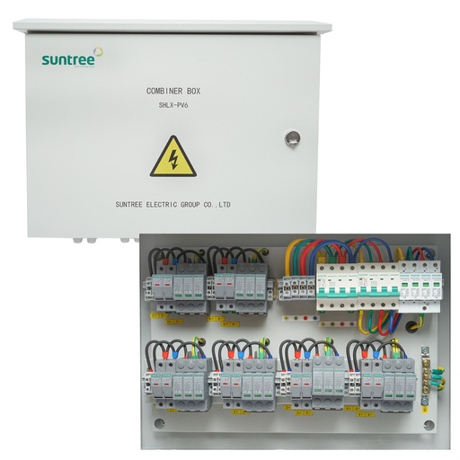 [AMAT6-114569] Tablou sigurante de protectie echipat 380V pentru sisteme fotovoltaice 20-30KW DC/AC cu 6 siruri/stringuri 63A, IP65