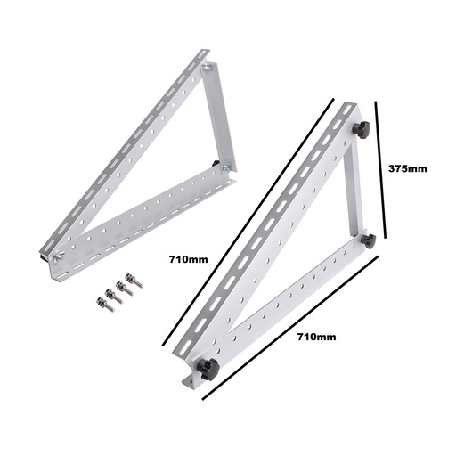 [AMAT6-114573] Set suporti tip triunghi pentru prindere panouri solare fotovoltaice 300W cu unghi reglabil