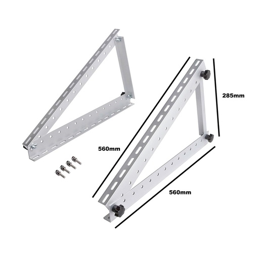 [AMAT6-114574] Set suporti tip triunghi pentru prindere panouri solare fotovoltaice 200W cu unghi reglabil