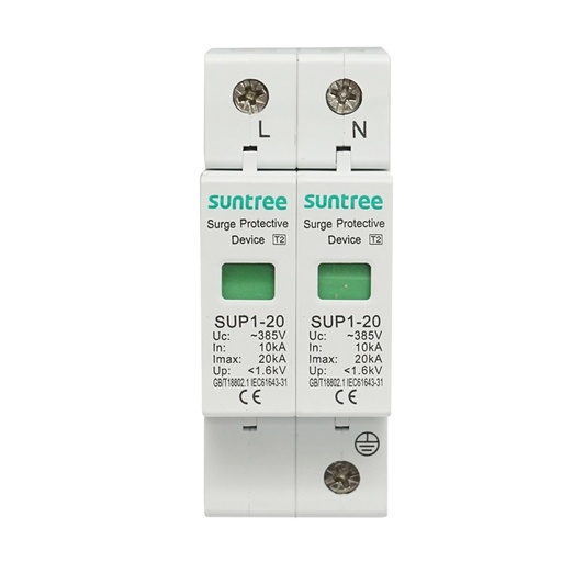 [AMAT6-115218] Descarcator la supratensiune cu semnalizare pentru sisteme fotovoltaice, 2P, SUP1-20, 385V Suntree