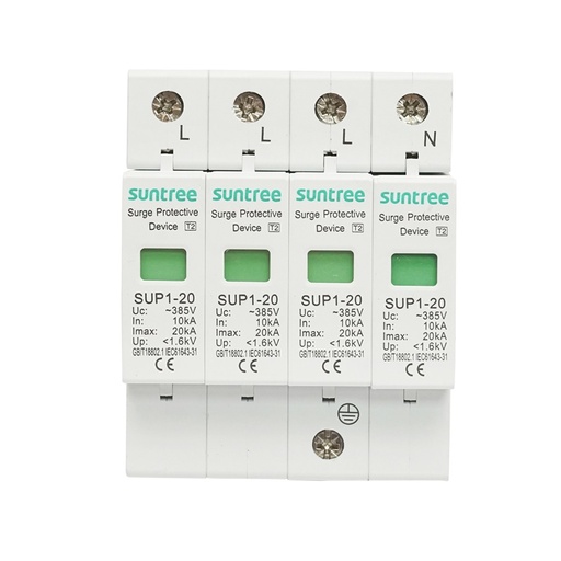 [AMAT6-115219] Descarcator la supratensiune cu semnalizare pentru sisteme fotovoltaice 4P, SUP1-20, 385V Suntree
