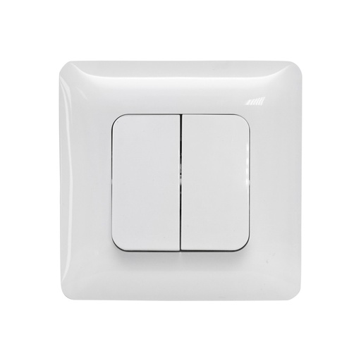 [AMAT6-115261] Intrerupator alb dublu ST 220V - 250V, 10A incastrat