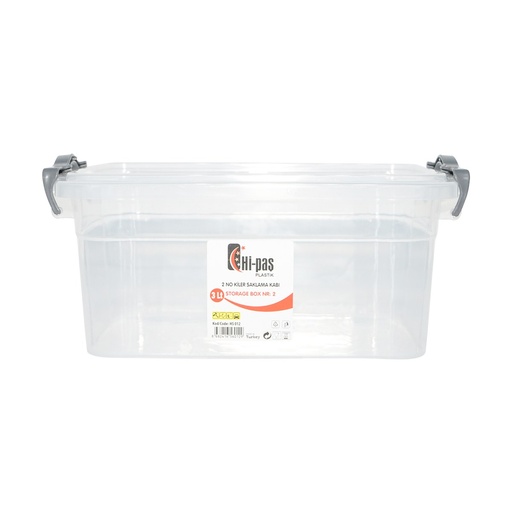 [AMAT6-115481] Cutie depozitare 3L cu capac din plastic transparenta 170x255x110mm