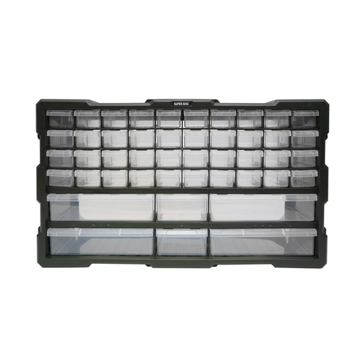 [AMAT6-115483] Cutie depozitare verde din plastic modulara, 46 sertare 620x157x360mm