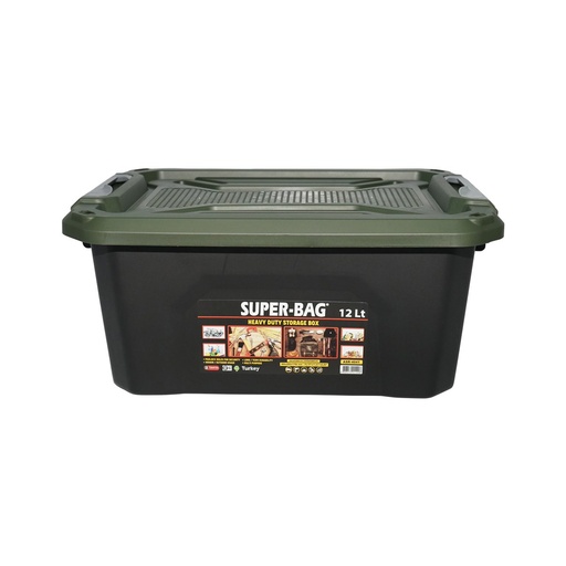 [AMAT6-115487] Cutie, lada depozitare heavy duty 12L cu capac, verde 385x295x175mm
