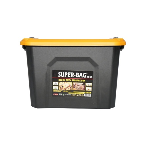 [AMAT6-115489] Cutie, lada depozitare heavy duty 18L cu capac, galbena 385x295x260mm