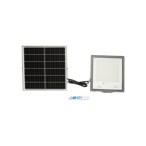 [AMAT6-115575] Proiector LED 200w cu panou solar 20W, baterie si telecomanda