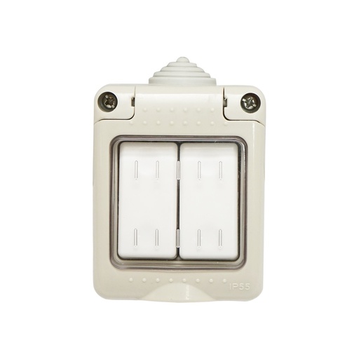 [AMAT6-115593] Intrerupator dublu aplicat PT de exterior IP55, 10AX, 250V