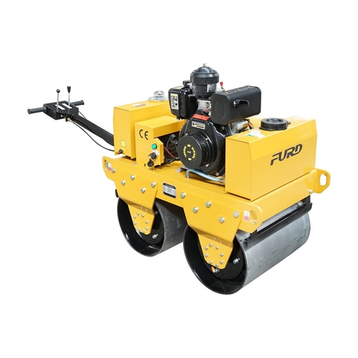 [AMAT6-115677] Cilindru compactor 550kg cu tamburi 2x600mm si motor diesel 6CP, CF178, pornire elctrica sau manuala