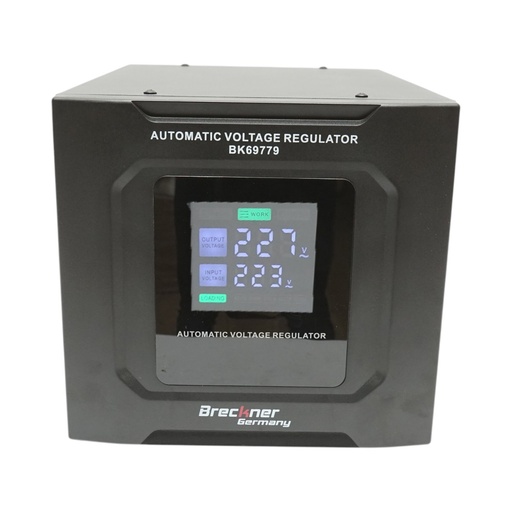 [AMAT6-115780] Stabilizator automat de tensiune 5000VA, 3000W, 140-250VAC cu releu monofazat, bypass, conexiune borne, afisaj LCD